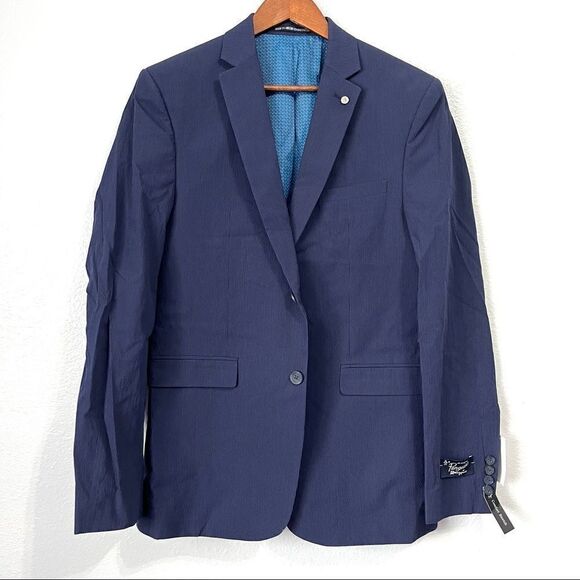 NWT Original Penguin Men’s Medium Blue Striped Sport Coat Size 42L - Picture 1 of 12